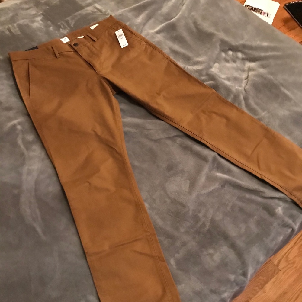 Gap skinny khakis in palomino brown